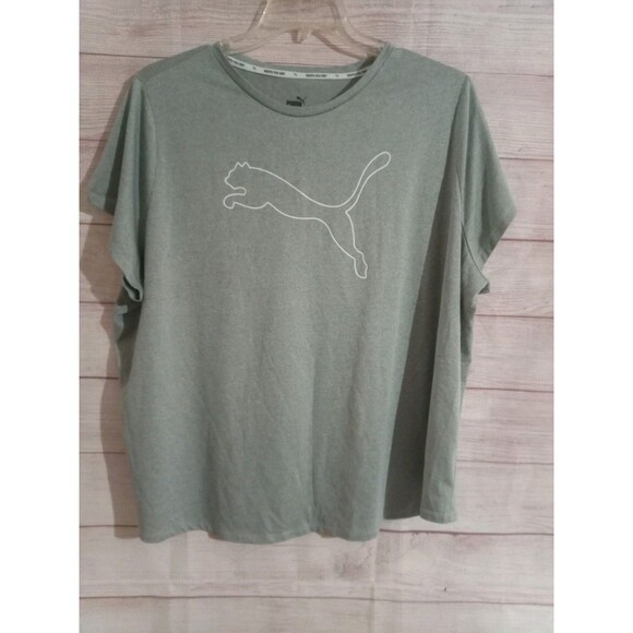 Puma Keeps You Dry short T Shirt Size 3xL  Short Sleeve Active wear Gray Logo - Picture 1 of 4